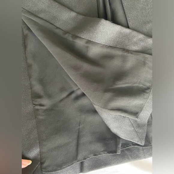 Zara Black Slit 100% Wool high waist Midi Skirt ZW Collection NWT - Picture 15 of 15